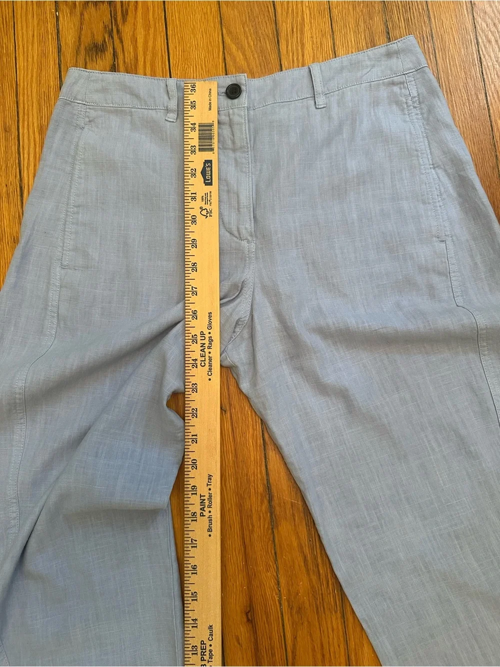 J.Crew Periwinkle Linen Blend Cropped Pants Women's Size 4 Coastal Preppy 1127